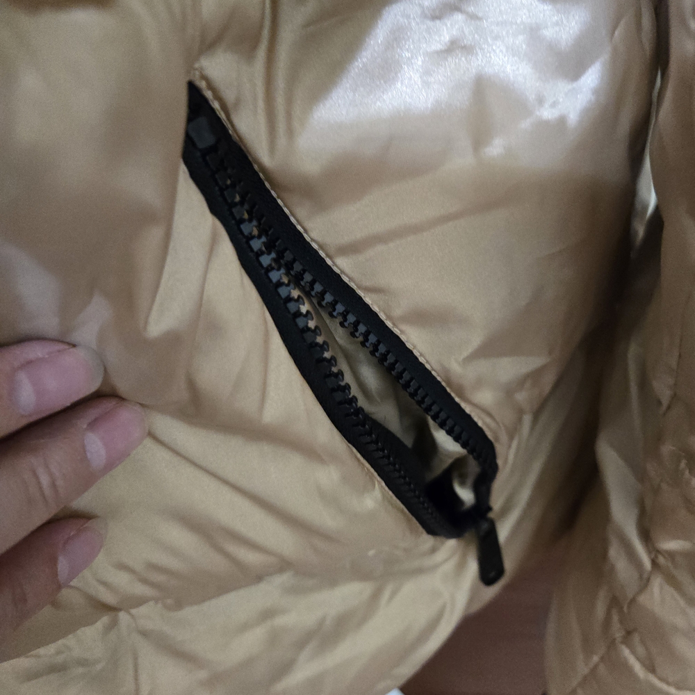 Sam Edelman Metallic Gold Puffer Coat - Picture 3 of 3